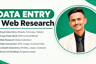 do manual data entry, lead generation, and web research