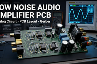 design low noise audio amplifier pcb and analog circuit for sound system