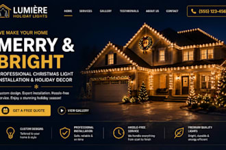 design wix christmas light installation holiday lighting website