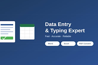 do accurate data entry, retyping and document formatting