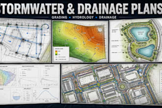 design stormwater drainage, grading and hydrology plans for permits