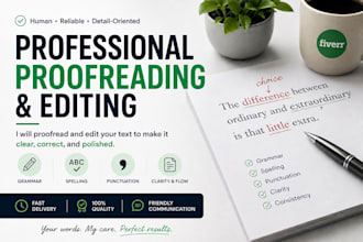 proofread, edit and polish your english book, article or longform content