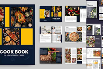 design cookbook recipe ebook, cookbook formatting, interior book layout design
