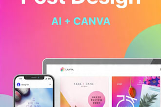 design ai and canva social media posts, banners, flyers and product mockups