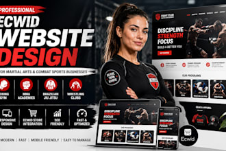 boxing gym MMA academies brazilian jiu jitsu wrestling club ecwid website design
