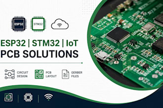 design esp32 pcb, stm32 pcb, iot pcb, circut design, pcb la