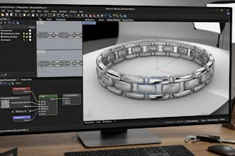 design 3d jewelry model, cad design, earrings, penants, bracelets, wedding rings