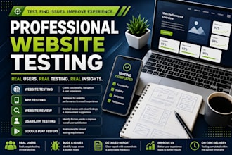 perform website testing and usability testing