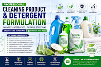 do formulation for cleaning products, laundry, detergents and organic solution