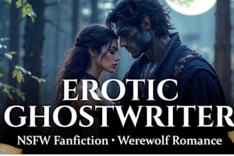 be your erotic story writer, nsfw fanfiction ghostwriter, werewolf romance