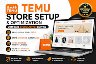 set up and optimize your temu seller store with 10 product listings