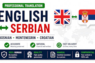translate between english, serbian, bosnian, montenegrin and croatian