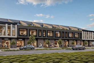3dcommercial building,rental apartment,drive lot,mall center,cgi exterior render