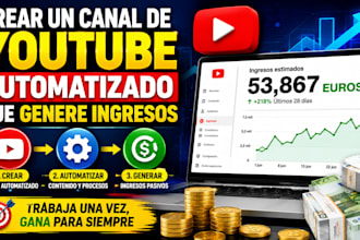 crear un canal de youtube automatizado que genere ingresos mediante vídeos