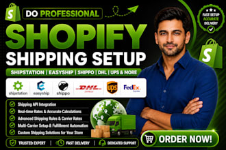 do shopify shipstation, easyship, shippo, dhl, ups, shipping setup, shipping api