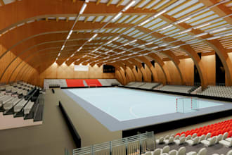 design 3d stadium, arena and sports facility with cgi