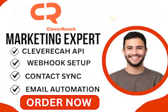 setup cleverreach API webhook integration contact sync email automation