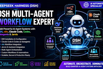 deepseek harness dsh n8n claude code codex subagents jarvis multi agent workflow
