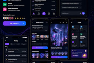 design modern ai app UI UX design in figma
