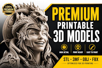 create detailed 3d models,characters,creatures