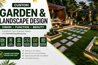 design a custom garden, backyard, patio and landscape plan