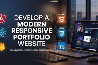 develop a modern responsive portfolio website