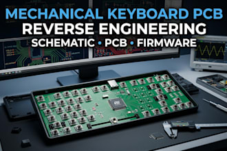 reverse engineer mechanical keyboard pcb, schematic, pcb design and firmware