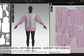 do 3d garment design, texturing and sewing pattern in clo 3d