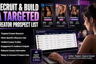 recruit and build a targeted creator prospect list