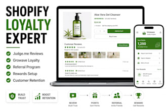 setup shopify reviews loyalty and referral program with judgeme growave