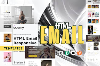 design a html email template for mailchimp, klaviyo, brevo