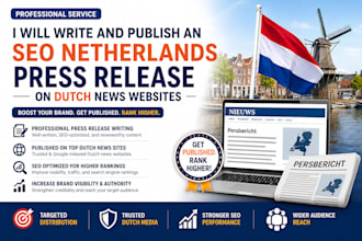 write and distribute dutch press release to netherlands premium news media sites
