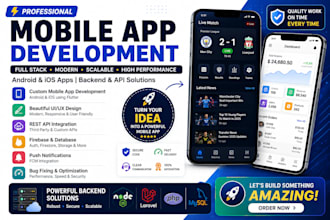 do mobile app development for ios and andriod flutter and react native