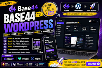 base44 to wordpress base44 expert base44 app publish base44 ai web app and fix