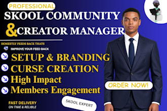 be your skool community expert, online course creator, and manager
