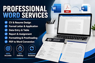 do professional ms word typing, formatting