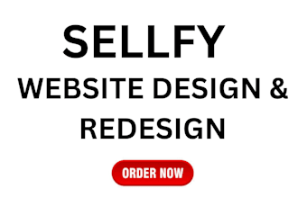 your sellfy website design and redesign shopify store design