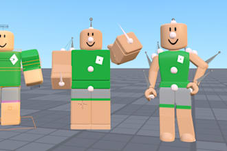 create roblox model and animation, 3d roblox model, roblox ugc model and assets