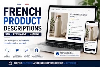 write SEO optimized french product descriptions