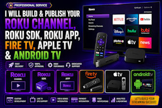 create roku channel, roku sdk, roku app, fire tv, apple tv and android tv