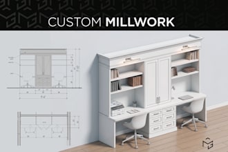 draft precise millwork shop drawings and cabinetry details