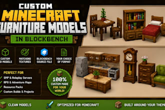 create custom minecraft furniture models in blockbench