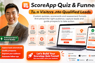 build scoreapp quizzes, scorecards, funnels and lead generation automation