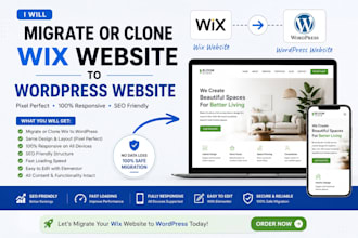 migrate or clone wix website to wordpress website