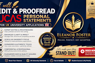 edit and proofread ucas personal statements for UK university applications