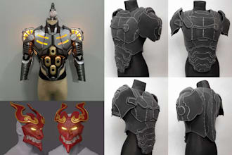custom cosplay armor eva foam wearable 3d printing helmets costume prop design