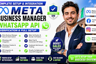 setup meta business manager and whatsapp API