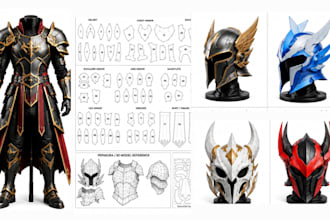 create custom wearable eva foam cosplay armor, costume and 3d cosplay
