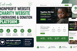 create nonprofit website charity website  fundraising donation platform