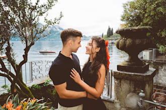 do photoshoot on lake como